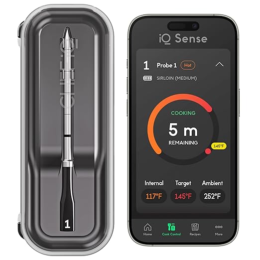 CHEF iQ Sense [2025 Model] | Smart Wireless Meat Thermometer | Ultra-Thin Probe | WiFi Unlimited