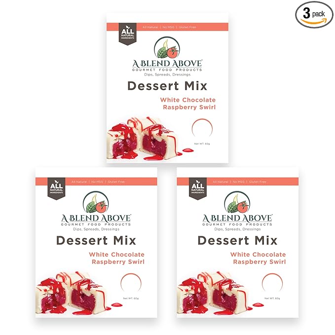 A Blend Above White Chocolate Raspberry Swirl Pie Mix - No-Bake Desserts, All Natural, Vegan