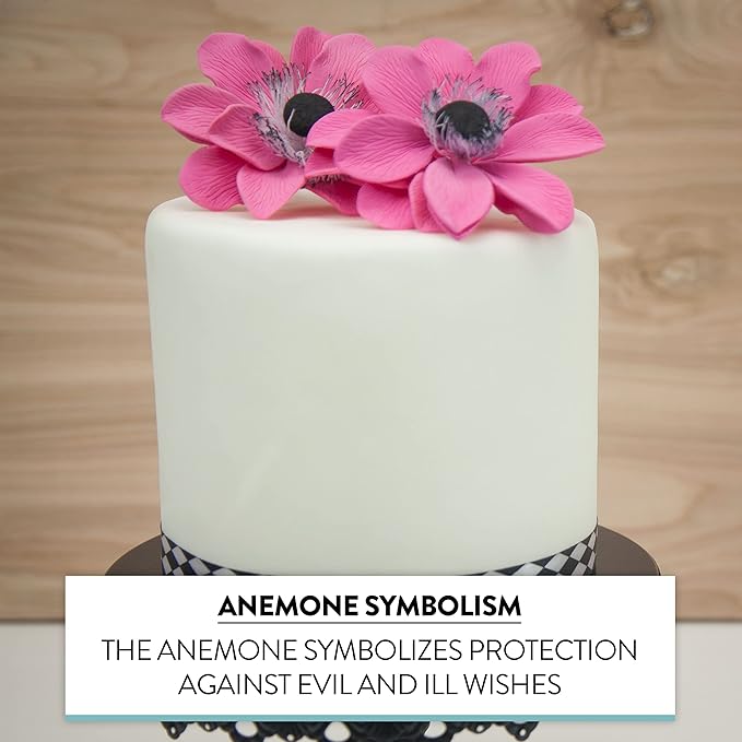 Global Sugar Art Double Anemone Sugar Cake Flowers Pink, 3 Count by Chef Alan Tetreault