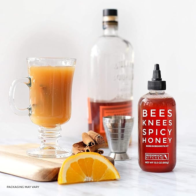 Bees Knees Spicy Honey, 12.5 oz Pure Honey Infused with Oleoresin Habanero Peppers, Gluten Free