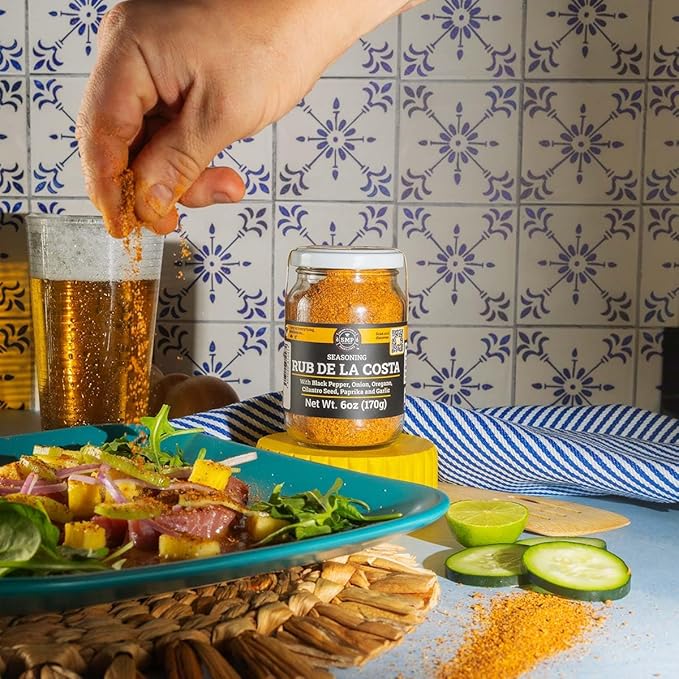 SMP Rub de la Costa: 100% Natural, No Preservatives, Perfect Tangy & Salty Seasoning for Seafood