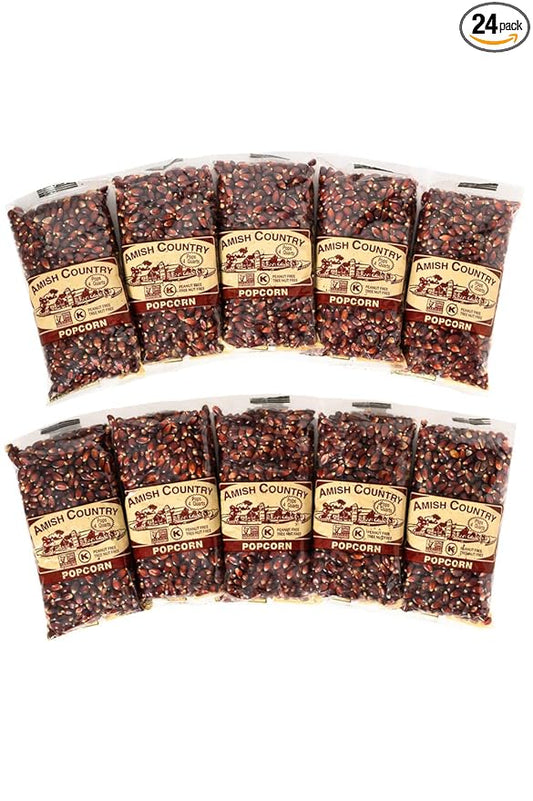 Amish Country Popcorn | 10-4 Ounce Bags - Red Kernels | Old Fashioned, Non-GMO and Gluten Free