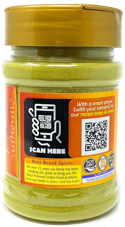 Rani Curry Leaves Powder (Kari Neem Patha) Indian Spice 2.4oz (70g) PET Jar ~ All Natural | Vegan |