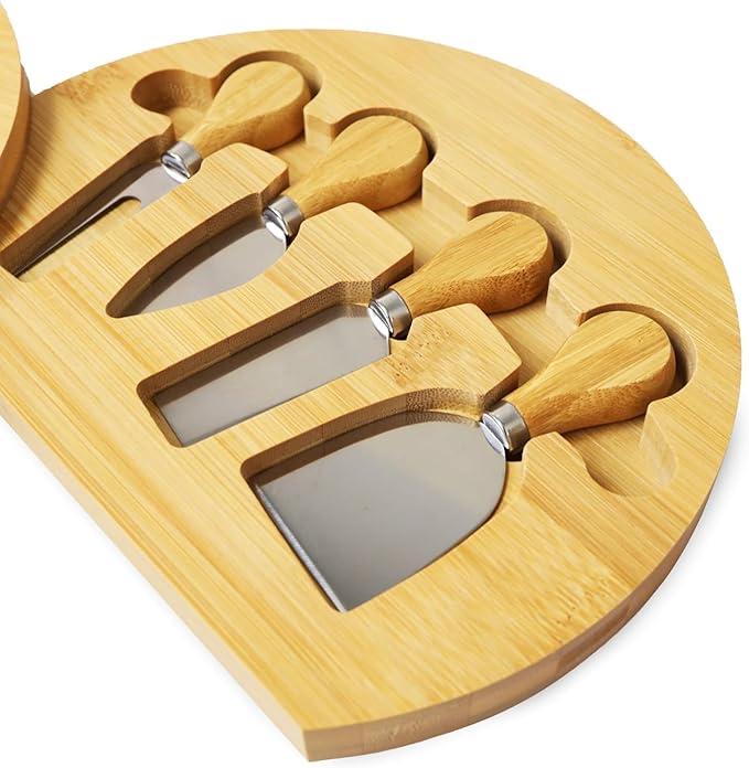 ROYALHOUSE Personalized Cheese Board, Custom Bamboo Engraved Customized Gifts Bridal Shower Gifts