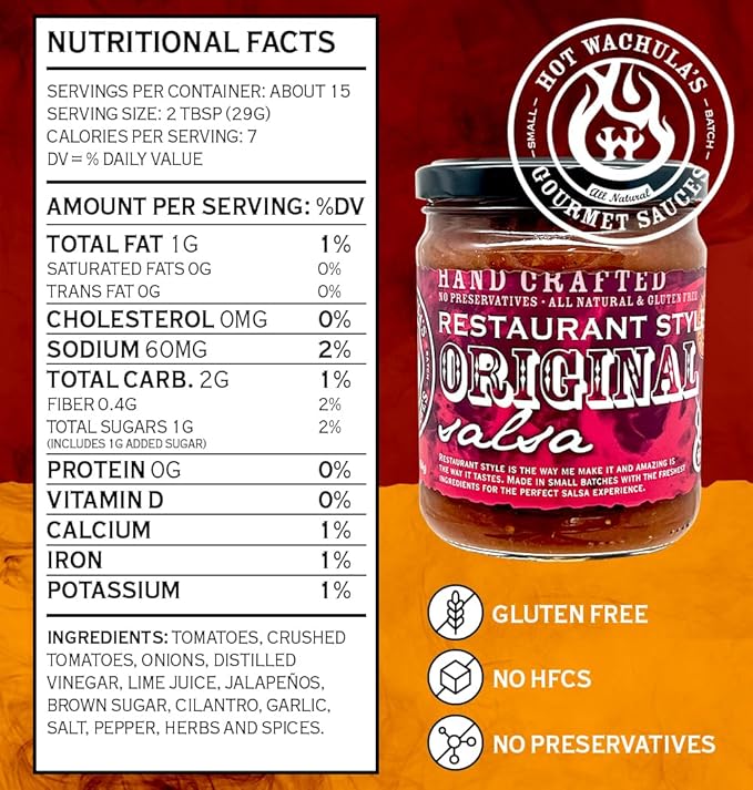 Hot Wachula?셲 Restaurant Style Salsa | Medium | Hand Crafted Small Batch Salsa | Made with Fresh