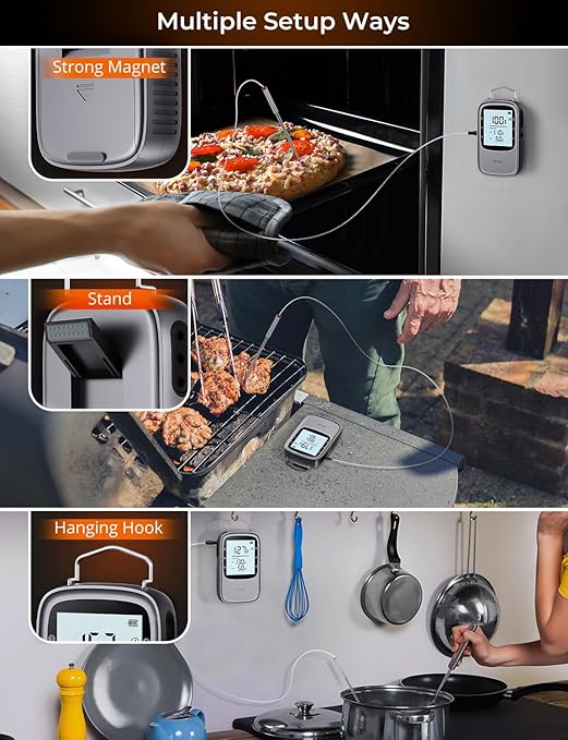 Govee Bluetooth Meat Thermometer, Wireless Meat Thermometer for Smoker Oven, Digital Grill
