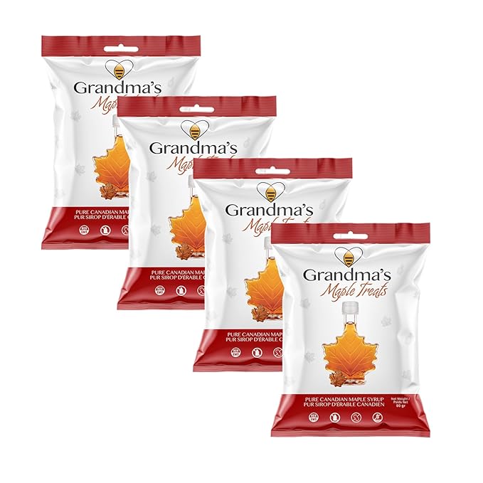 Grandma's For Bees | Traditional Maple Treats | 80g X Pack of 4