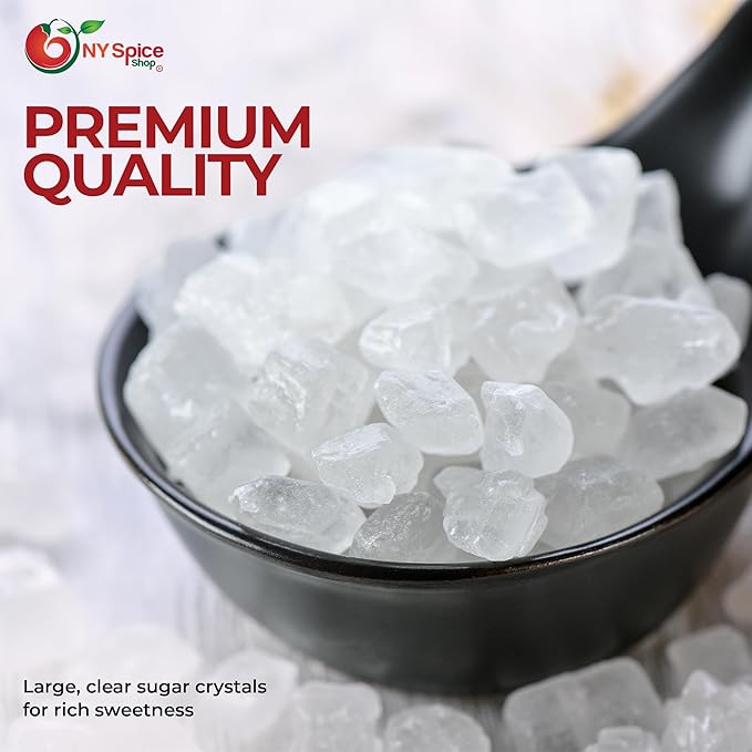 NY SPICE SHOP Rock Sugar ??3 Pound Bag Rock Candy Crystals ??Sugar Rocks Whole Crystals ??Rock