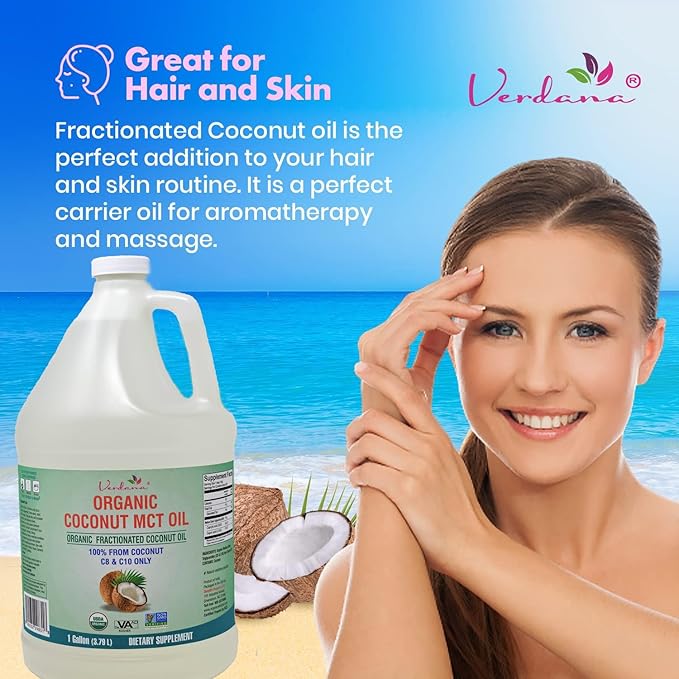 Verdana USDA Certified Organic Coconut MCT Oil ?밊ractionated Coconut Oil ??No Palm Kernel Used