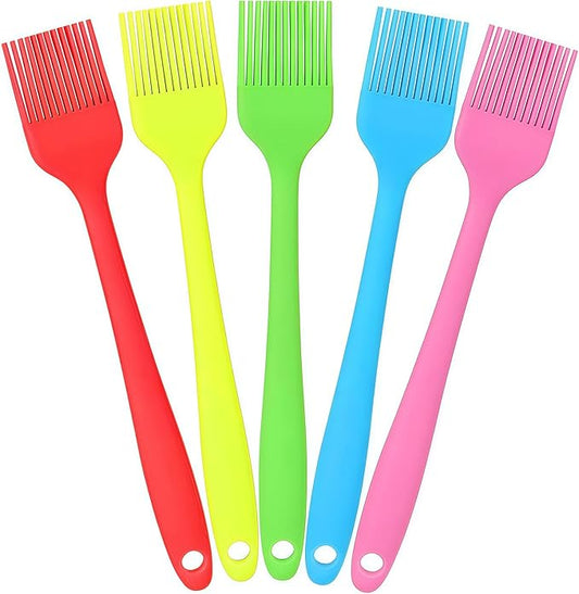 Silicone Basting Pastry Brush, Heat Resistant Silicone Brush Set for Cooking, One-Piece Design Oil