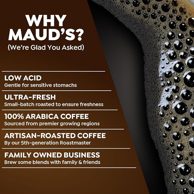 Maud's Dark Roast Coffee Pods, 200ct, Recyclable Single Serve Pods – 100% Arabica Coffee