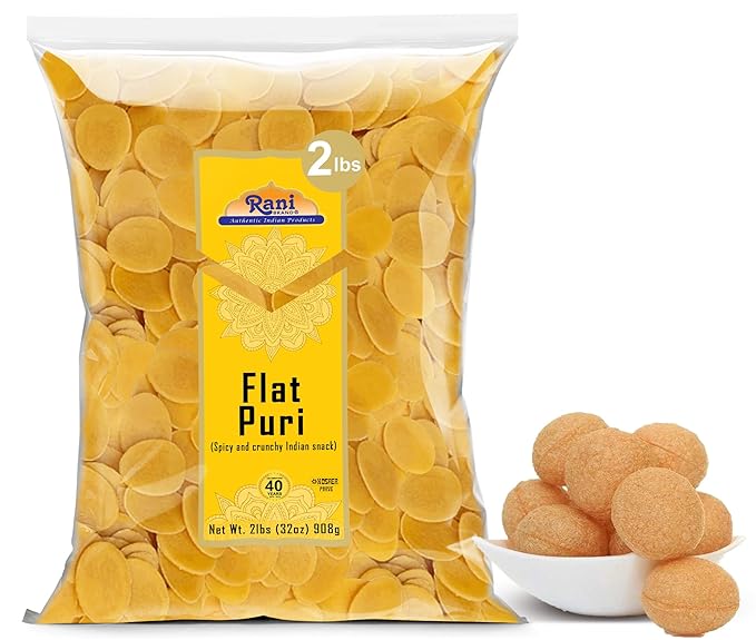 Rani Pani Puri Coins 32oz (2lbs) 907g, Bulk Pack 330-335 Coins ~ Uncooked, Microwaveable wheat and