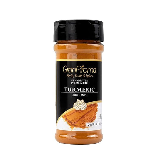 GranAroma Ground Turmeric, Earthy Flavor, Essential Spice for Cooking (4.8 Ounce)