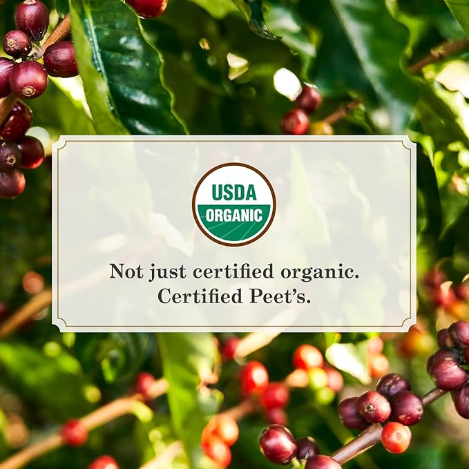 Peet's Coffee, USDA Organic Dark Roast Single Serve Coffee Pods - Alma de la Tierra 60 Count (6