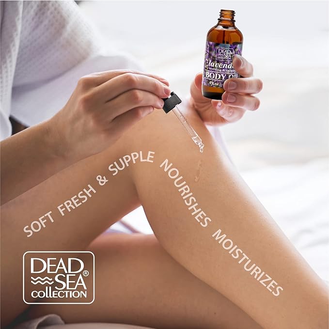 Dead Sea Collection Body Oil with Lavender-Dry Skin Moisturizer and Hydrating Massage