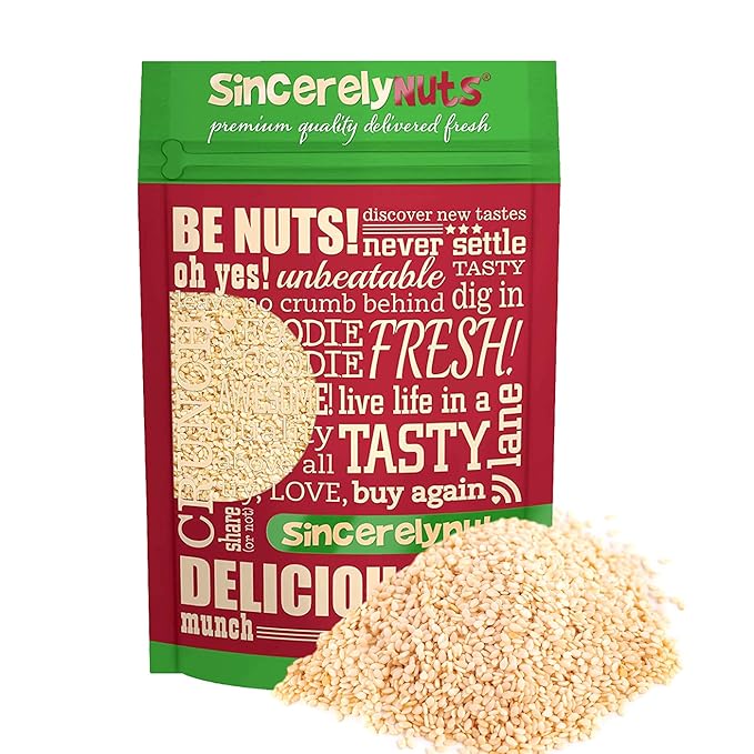 Sincerely Nuts Hulled Sesame Seeds A Heart Healthy Snack Rich in Fiber, Minerals Antioxidants