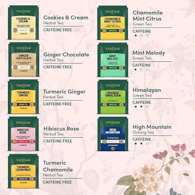 Limited Edition - Gifts for Mom | Assorted Tea Gift Set - 9 Tea Variety Pack | Long Leaf Pyramid