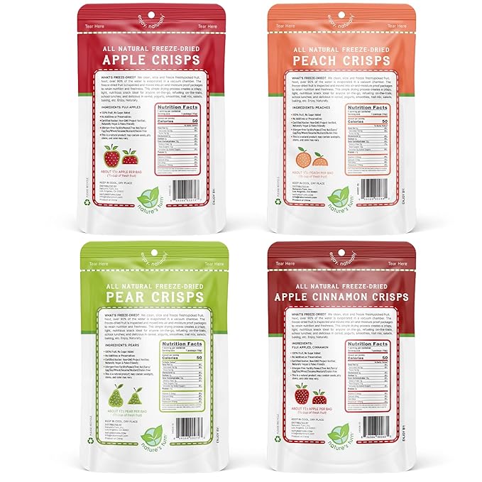 Nature’s Turn Freeze-Dried Fruit Crisps –Healthy, Gluten-Free,Crispy & Delicious,Plant-Based