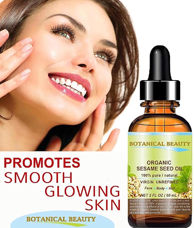 Organic SESAME SEED OIL 100% Pure Natural Virgin Unrefined Undiluted Cold Pressed Carrier Oil for