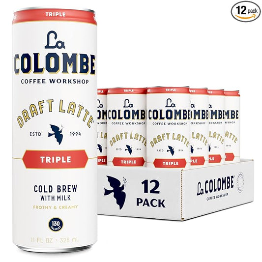 La Colombe Coffee, Triple Draft Latte, 11 fl oz Cans (Pack of 12), Coffeehouse Quality Cold Brew