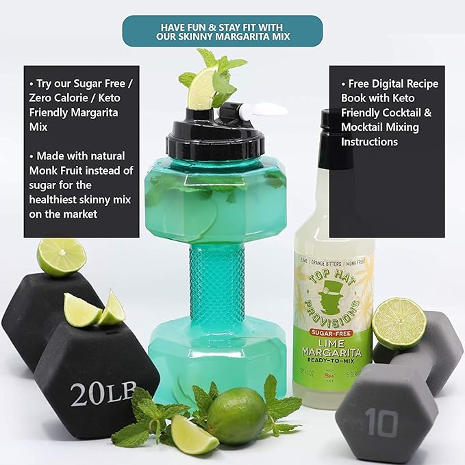 Top Hat Keto Sugar Free Lime Margarita Mix - Naturally Sweetened with Monk Fruit - Craft Mixer for