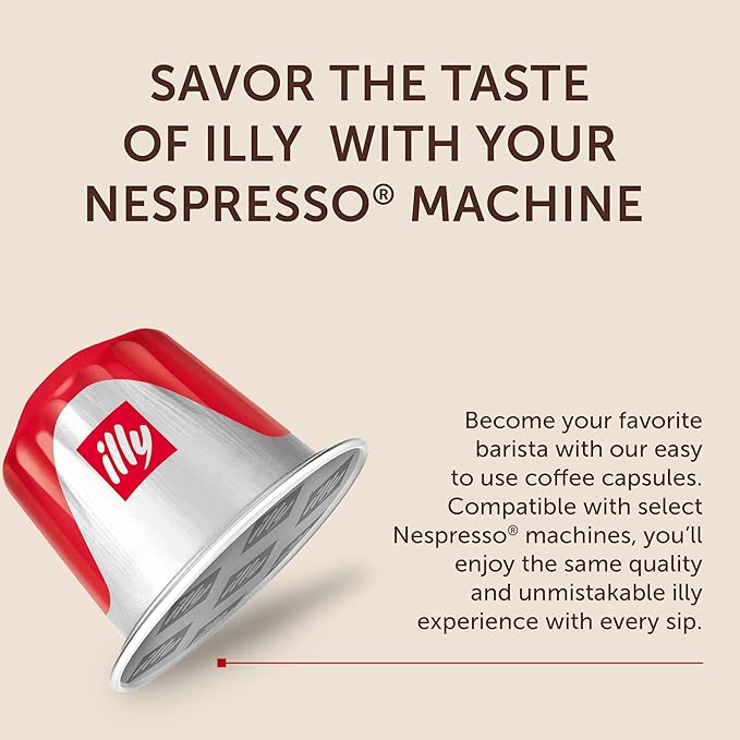 illy Aluminum Espresso Capsules - Compatible with Nespresso Machines - Classico Medium Roast