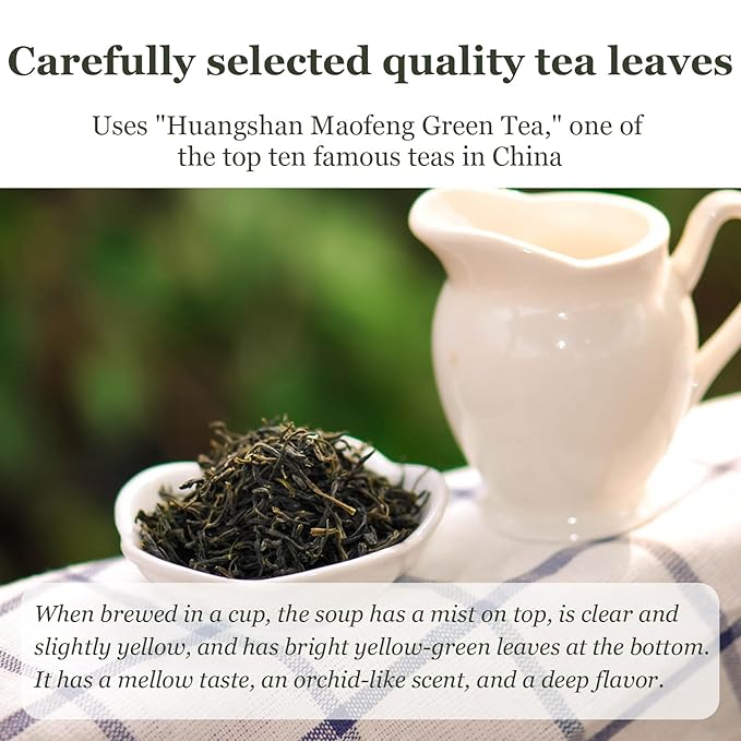 HANFANGLING Jasmine Green Tea - Premium Loose Leaf Tea with Natural Jasmine Flowers, 100% Natural