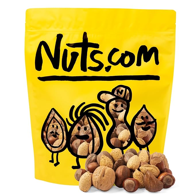 Nuts.com ??Mixed Nuts in Shell ??5 Lb Bag, Healthy Snack Sampler, Includes Premium Walnuts
