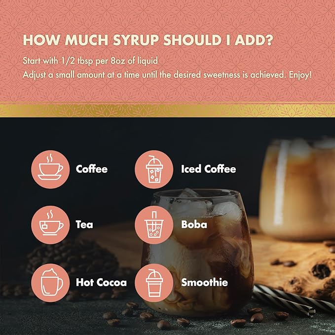 ChocZero Sugar Free Coffee Syrup, Toasted Marshmallow Flavor, No Sugar Alcohol Simple Syrup Drink