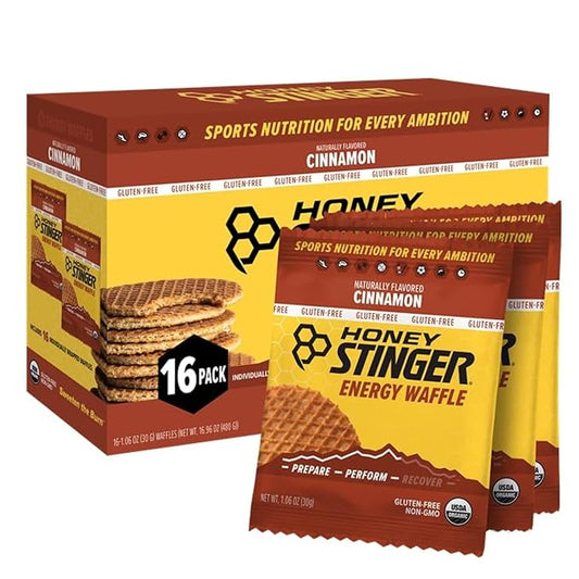Honey Stinger Organic Gluten Free Cinnamon Waffle, Energy Stroopwafel for Exercise, Endurance and