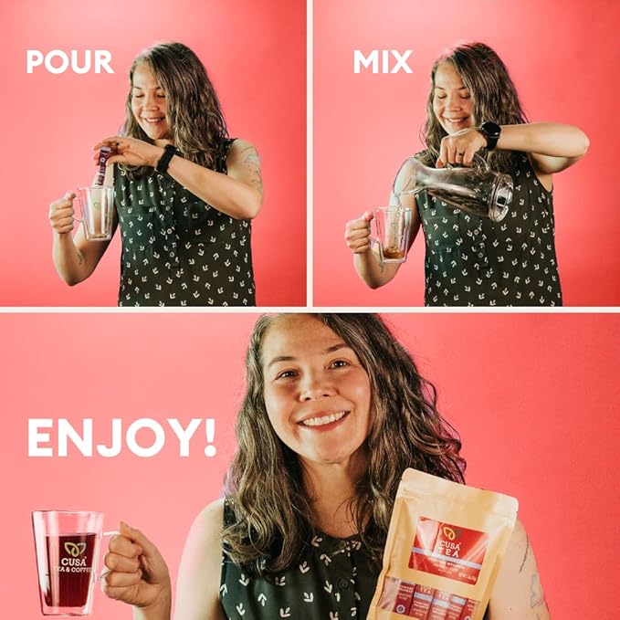 Cusa Tea & Coffee | Everyday Wellness Herbal Tea | Premium Caffeine Free Instant Tea | Hot & Iced