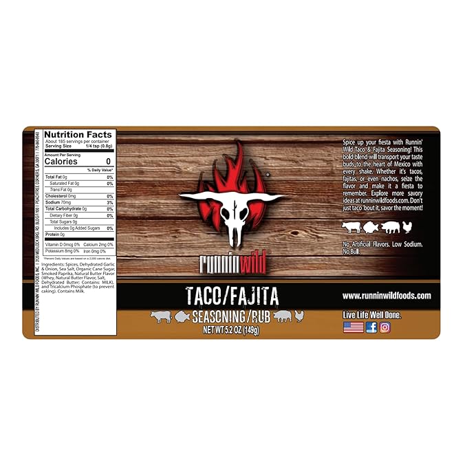 Gourmet Taco Seasoning Mix | Fajita Seasoning | Low Sodium | Mexican Seasoning Blend for Tacos