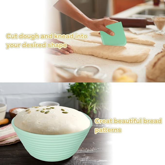 Silicone Banneton, Sourdough Bread Baskets (Set of 6, 5 Inch), Round Proofing Bread Bowls with