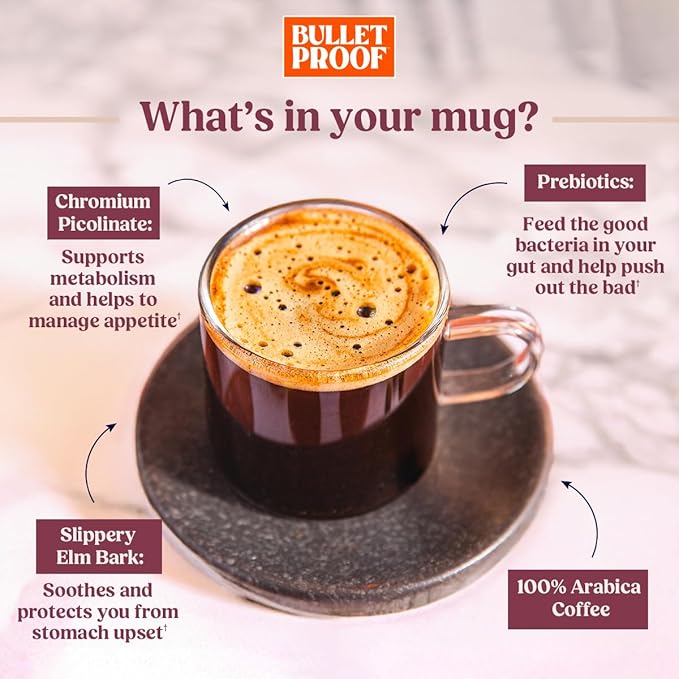 Bulletproof The Maximizer Ground Coffee, 10 Ounces, Clean Coffee with Prebiotics, Metabolism and