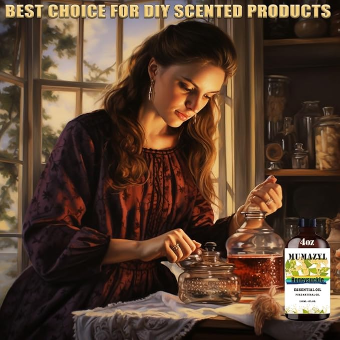 Honeysuckle Essential Oil, Honeysuckle Oil 4 Fl Oz 120ML for Diffuser Humidifier Yoga Cleaning DIY