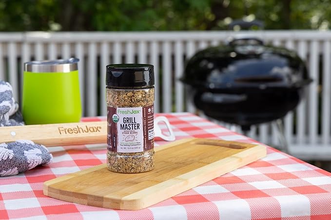 FreshJax Grill Master Montreal Steak Seasoning ??Organic Low Sodium 6.0 oz Bottle, Bold BBQ &