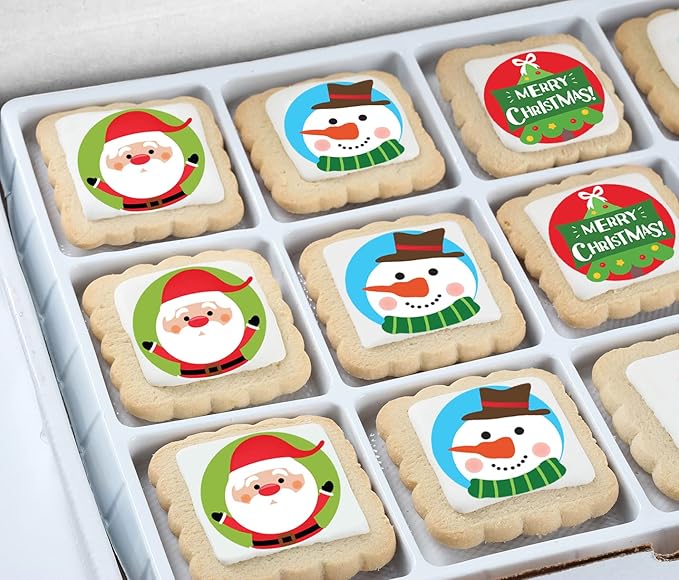 Christmas Cookies Gift Basket for Kids Men Women | Holiday Gourmet Corporate Food Gift INDIVIDUALLY