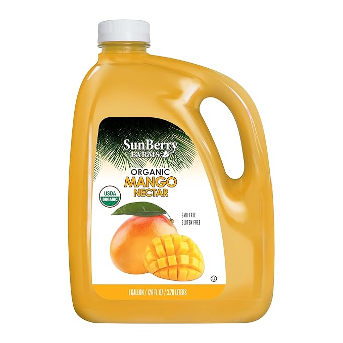 Sunberry Farms Organic Mango Nectar, Gluten Free, non-GMO, All Natural