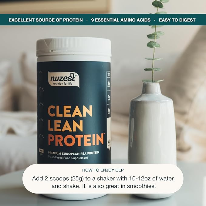 Nuzest - Pea Protein Powder - Clean Lean Protein, Premium Vegan Plant Based Protein Powder, Dairy