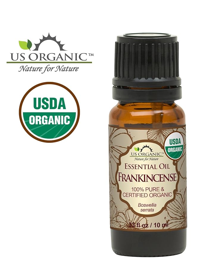 US Organic 100% Pure Frankincense Essential Oil, USDA Certified Organic, Steam Distilled, Boswellia