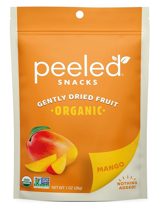 Peeled Snacks Organic Dried Fruit ??Healthy, Vegan Snacks for On-the-Go Lunch and More Mango 1 Oz