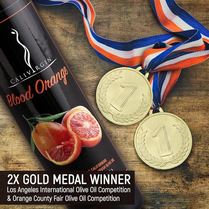 Calivirgin Blood Orange Olive Oil - Blood Orange Infused Extra Virgin Olive Oil - Cold Pressed