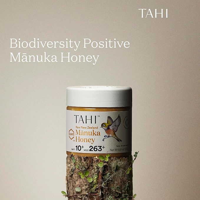 Tahi Raw Manuka Honey New Zealand UMF 10+ Certified (MGO 263+) - 100% Sustainable, Monofloral and