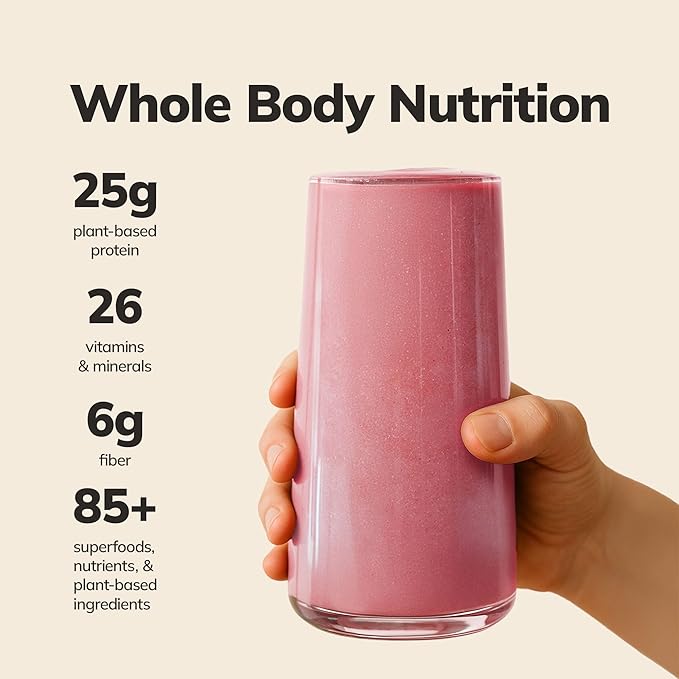 Ka?™Chava All-In-One Nutrition Shake Blend, Strawberry, 15 Servings, 85+ Superfoods & Nutrients