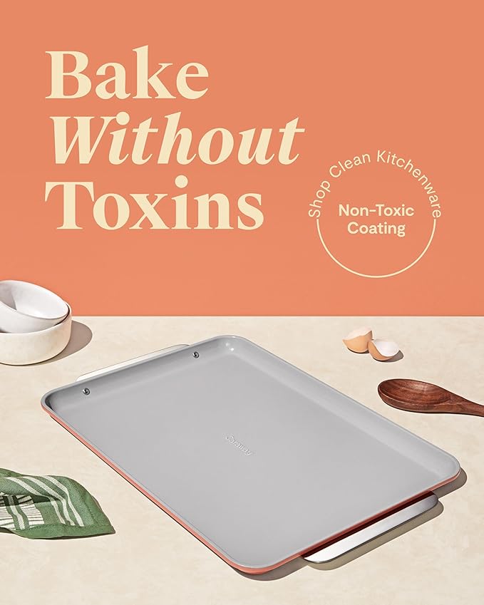 Caraway Non-Stick Ceramic Baking Sheet - Naturally Slick Ceramic Coating - Non-Toxic, PTFE & PFOA