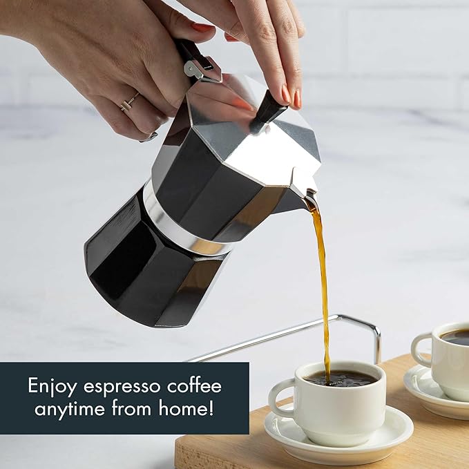 Primula Classic Stovetop Espresso and Coffee Maker, Moka Pot for Italian and Cuban Café Brewing