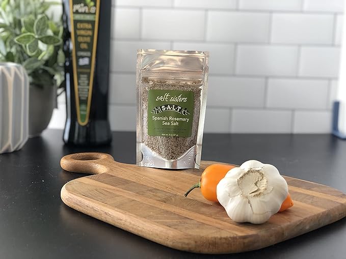 s.a.l.t. sisters Spanish Rosemary Sea Salt | All-Natural, Gluten Free, MSG Free, Non-GMO | Easily