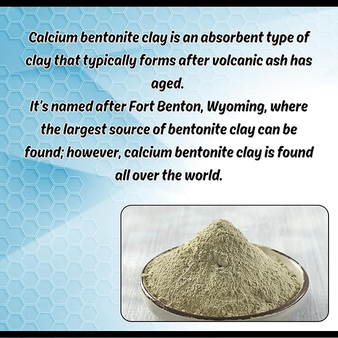 Calcium Bentonite Clay Powder 5lb by Essencea Pure Bulk Ingredients | Deep Pore Detox Face & Hair