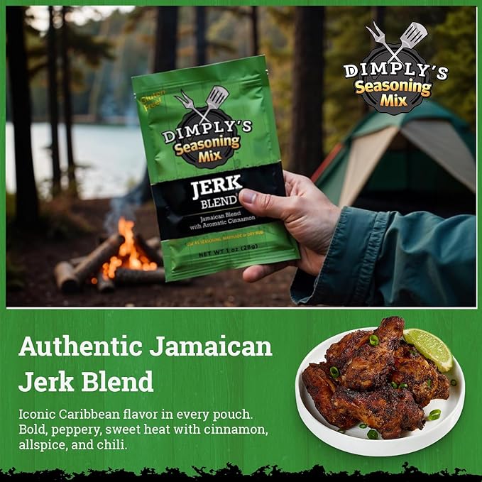 Dimply's Jamaican Jerk Seasoning Mix ??Dry Rub and Marinade for Chicken, Meat, Vegetables, Tofu