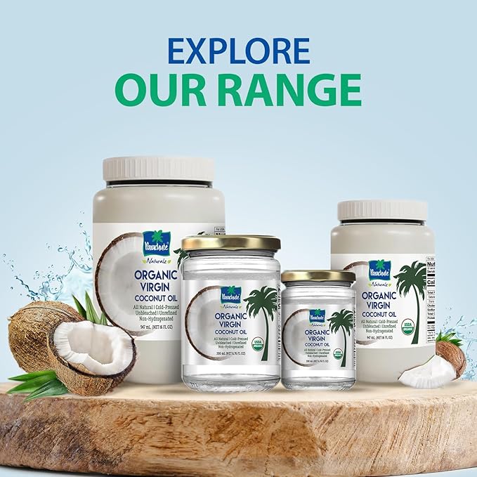 Parachute Naturalz Organic Virgin Coconut Oil | Cold Pressed | Unbleached | Unrefined |